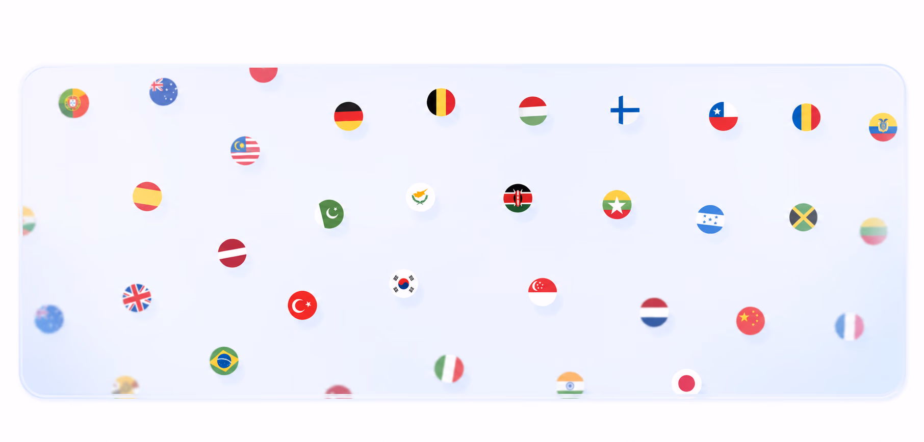 50+ language flags